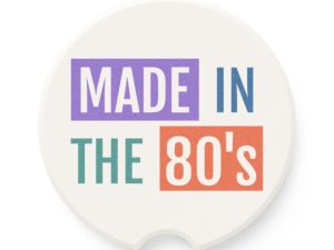 Vintage 80's Soapstone Car Coaster - Retro Made in the 80's Design