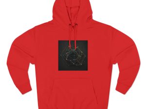 Geometric Starry Fleece Hoodie - Cozy Modern Design