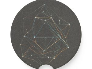 Geometric Soapstone Car Coaster - Stylish Automotive Accessory for Every Driver